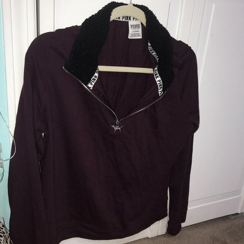 maroon quarter zip